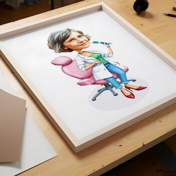 Dentist Caricature Gift Print, 4 of 4