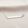 Personalised Birthstone And Bar Name Necklace, thumbnail 7 of 12