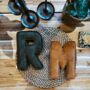 Couples Initials Corduroy Fabric Letters, thumbnail 6 of 8