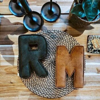 Couples Initials Corduroy Fabric Letters, 6 of 8