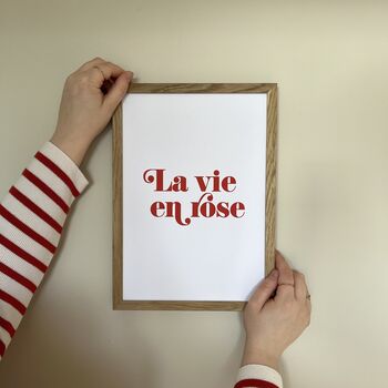 'La Vie En Rose' French Typography Print, 4 of 7