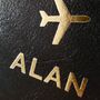 Personalised Gold Name Black Passport Holder, thumbnail 2 of 2