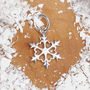Solid Silver Snowflake Charm Or Necklace, thumbnail 3 of 7
