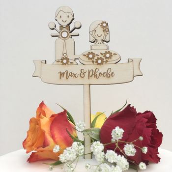 Personalised Scooter Wedding Topper, 3 of 6