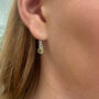 Peridot Round Drop Earrings, thumbnail 1 of 2