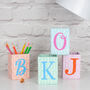 Recycled Pastel Personalised Letter Pen Pots, thumbnail 3 of 5