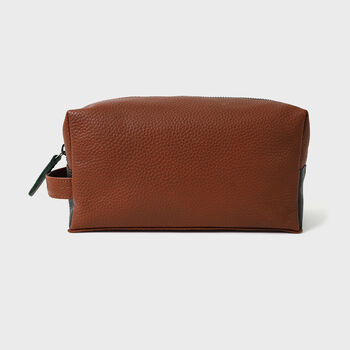 Personalised Premium Leather Boxy Wash Bag, 3 of 5