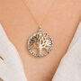 Personalised Solid 9ct Yellow Gold Tree Of Life Necklace, thumbnail 1 of 12