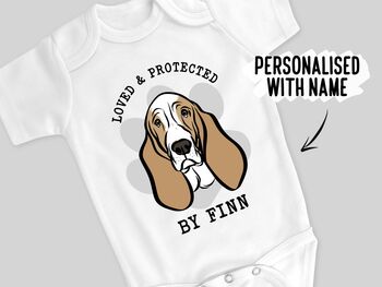 Basset Hound Baby Onesie, 2 of 6