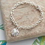 Monstera Palm Leaf Solid Silver Charm, thumbnail 4 of 7