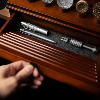 Premium Coin Display Case Christmas Gift Walnut, 5 of 9