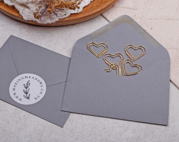 Gold Paper Clips Heart Shaped Metal Paperclip For Wedding Or Office Stationery, 2 of 2