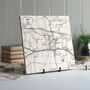 Personalised Heart Location Map Print On Wood, thumbnail 2 of 10