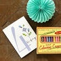 Mini Cross Stitch 4th Birthday Card, thumbnail 3 of 5