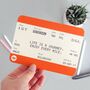 Personalised Train Ticket Birthday Card, thumbnail 4 of 5