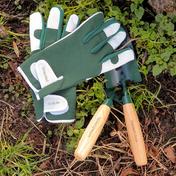 Personalised Leather Gardening Gloves, 2 of 8