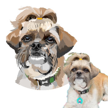 Bespoke Dog Portrait Illustrated T Shirt, 2 of 7