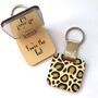 Personalised Mirror Keyring In Leopard Print, thumbnail 1 of 4