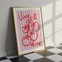 Vine And Dine Kitchen Print, thumbnail 4 of 4