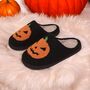 Plush Pumpkin Halloween Family Unisex Slippers, thumbnail 4 of 10