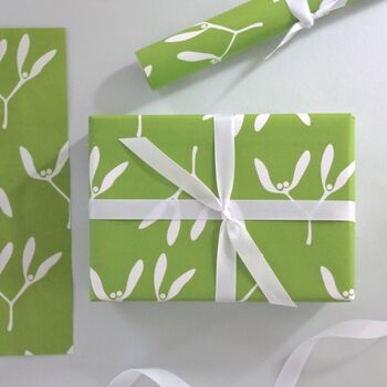 Mistletoe Christmas Wrapping Paper Set, 5 of 6