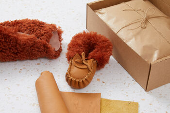 Leather Moccasin Baby Boot Diy Sewing Kit, 4 of 8