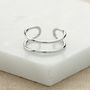 Double Band Adjustable Ring, thumbnail 5 of 6