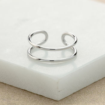 Double Band Adjustable Ring, 5 of 6