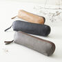 Fair Trade Handcrafted Leather Slimline Pencil Case, thumbnail 1 of 12