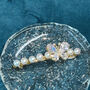 Zirconia Butterfly Pearl Spring Hair Clip, thumbnail 1 of 3