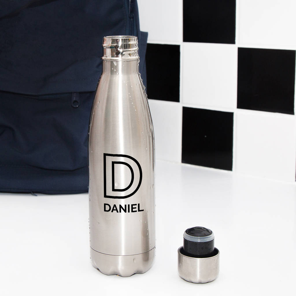 Personalised Initial And Name Water Bottle By Ellie Ellie