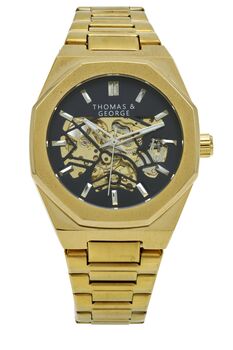 Mens Watch Automatic Skeleton Watch London Gold Edition, 2 of 8