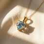 Heart Aquamarine March Birthstone Necklace, thumbnail 1 of 5