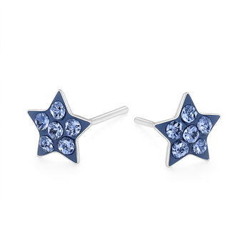Sterling Silver Blue Star Stud Earrings – 5mm, 4 of 10