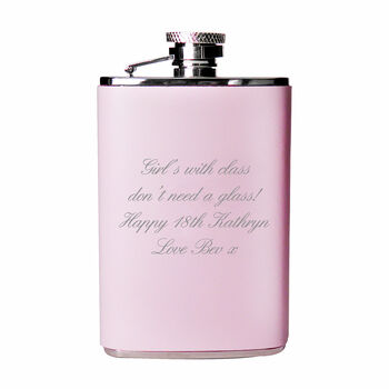 Personalised Pink Hip Flask – Christmas Edition, 4 of 4