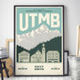 Personalised Utmb Race Print, Unframed, thumbnail 3 of 6
