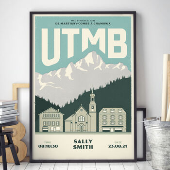 Personalised Utmb Race Print, Unframed, 3 of 6