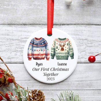 Christmas Jumper Personalised Christmas Decoration, 2 of 5
