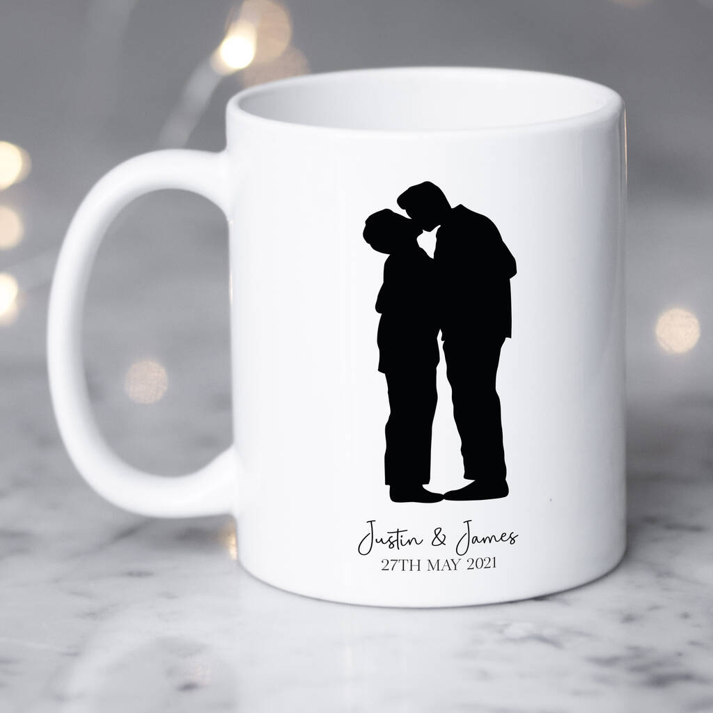 Couple Silhouette Personalised Mug By HoorayBelle | notonthehighstreet.com