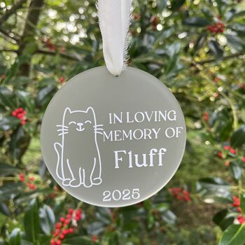 Personalised Cat Remembrance Christmas Decoration, 2 of 3