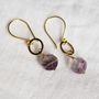 Gold Plated Circle And Gemstone Earrings, thumbnail 5 of 12
