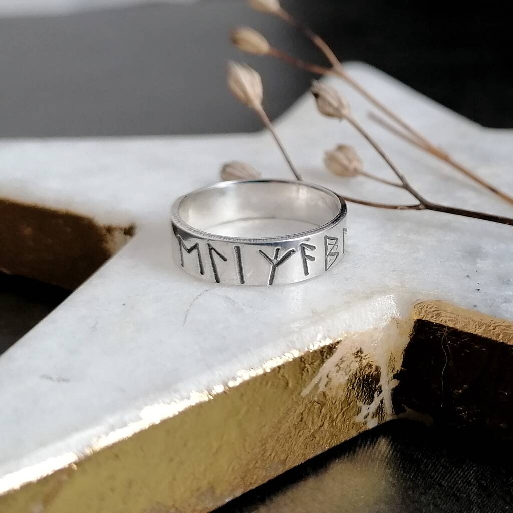 Personalised Viking Rune Name/Word Ring, 1 of 7
