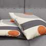 Orange And Black Geometric Abstract Bauhaus Ivory Cushion Cover, thumbnail 6 of 7