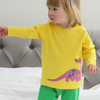 Dinosaur Top For Girls | Certified Organic Cotton, 2 of 12