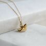 Solid Gold Baby Bird Charm Necklace, thumbnail 1 of 3