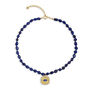 Blue Jade Stone Beaded Charm Necklace, thumbnail 1 of 2