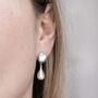 Sterling Silver Rain Droplet Studs, thumbnail 1 of 6