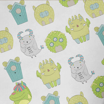 Monsters Wrapping Paper Roll Or Folded, 2 of 2