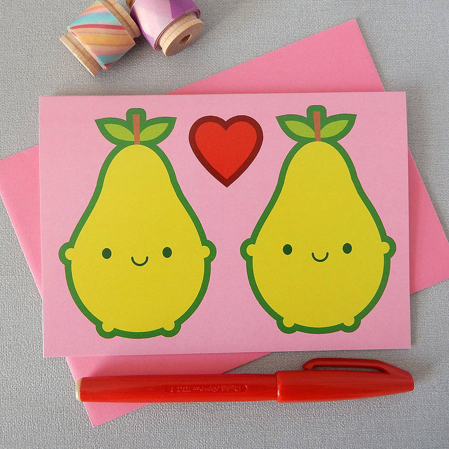 'We Make A Great Pair' Pear Card By Asking For Trouble