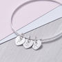 Personalised Silver Initial Heart Charm Bangle, thumbnail 1 of 4
